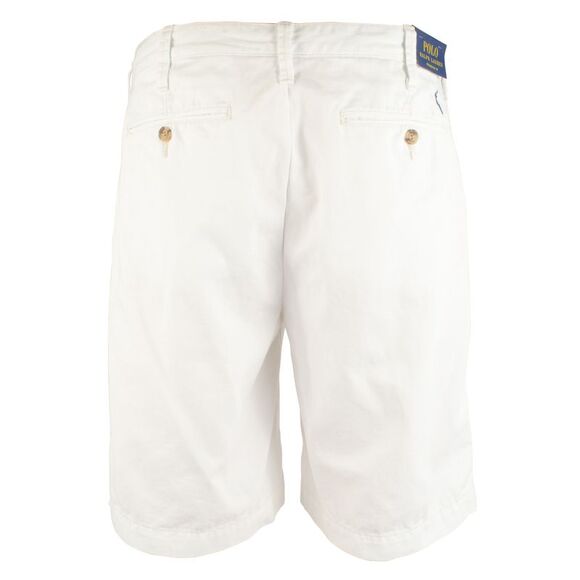 Men's Relaxed Fit Flat Front Chino Shorts White 31 - Picture 2 of 6